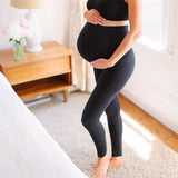 Aoliks Women Maternity Leggings Slim High Waisted Workout Pregnancy Pants Black