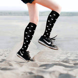 Aoliks 7 Pairs Woman Pattern Compression Socks 20-30 mmHG Pink-Black