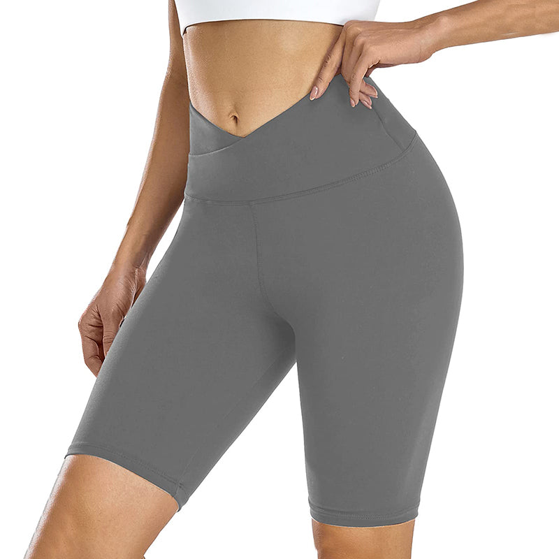 Womens Knee Length Shorts Spandex Stretch Yoga Active Workout Leggings 3  Pack