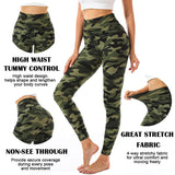Aoliks 3 Pack Women Leggings High Waisted Tummy Control Yoga Pants Camouflage