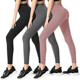 Aoliks 3 Pack Women Leggings High Waisted Tummy Control Yoga Pants