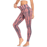 Aoliks Women Tie Dye Leggings Light Touch Compression Workout Yoga Tights Pants Pink
