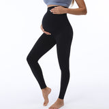 Aoliks 2 Pack Maternity Leggings Slim High Waisted Women Pregnancy Pants Black