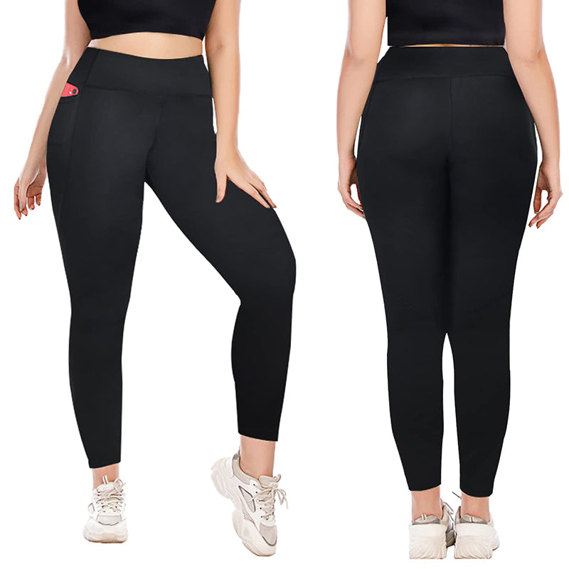 OLENNZ Plus Size Leggings for Women 2X-Large High Waist Workout Black Yoga  Pants