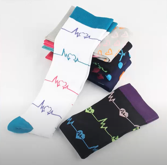 Buy Set of 4 Pairs Knee Length Copper Infused Compression Socks - Classic  Multi Color (S/M) at ShopLC.