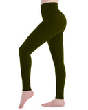 Aoliks Women High Waisted Yoga Leggings Army Green