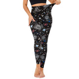 Aoliks Galaxy Women High Waisted Yoga Leggings Black