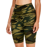 Aoliks Camouflage Women's Shorts High Waisted Workout Leggings Amy Green