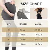 Aoliks Women Maternity Leggings Slim High Waisted Workout Pregnancy Pants Black