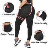 Aoliks 3 Pack Women Plus Size Leggings with Pockets Workout Pants