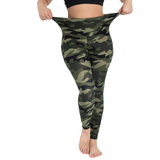 Aoliks Women Camo High Waisted Yoga Leggings Army Green