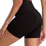 Aoliks Women Shorts High Waisted Butt Lifting Leggings Black