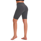 Aoliks Women's High Waist Yoga Short Side Pocket Workout Leggings Gray