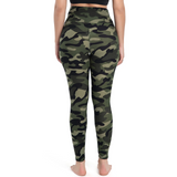 Aoliks Women Camo High Waisted Yoga Leggings Army Green