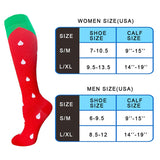 Aoliks 7 Pairs Woman Cute Pattern Compression Socks 20-30 mmHG