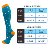 Aoliks 7 Pairs Woman Pattern Compression Socks 20-30 mmHG
