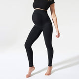 Aoliks Women Maternity Leggings Slim High Waisted Pregnancy Pants Black