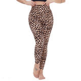 Aoliks Leopard High Waisted Leggings for Women Brown