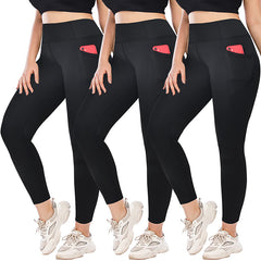 YOLIX 2 Pack Plus Size Leggings for Women, 2X 3X 4X High Waisted Black  Workout Leggings, 01black/ Black, XX-Large : Buy Online at Best Price in  KSA - Souq is now 