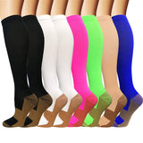 Aoliks 8 Pairs Woman Knee High Copper Compression Socks 15-20 mmHg