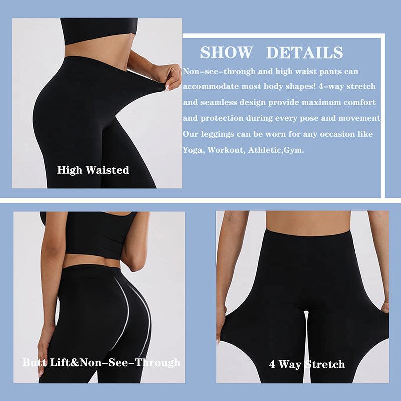 V Cross Waist Leggings for Women Tummy Control-Soft High Waisted Non See  Through Black Yoga Pants at  Women's Clothing store