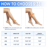 Zippered Compression Socks Support Stockings Leg Calf Men's Women's Sox  (S-XXL)