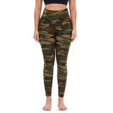 Aoliks Camouflage Women High Waisted Yoga Leggings Green