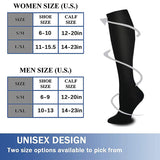 Aoliks 8 Pairs Woman Knee High Compression Socks 15-20 mmHg