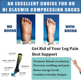Aoliks 5 Pairs Woman Colorful Gradient Knee High Compression Socks 20-30 mmHg