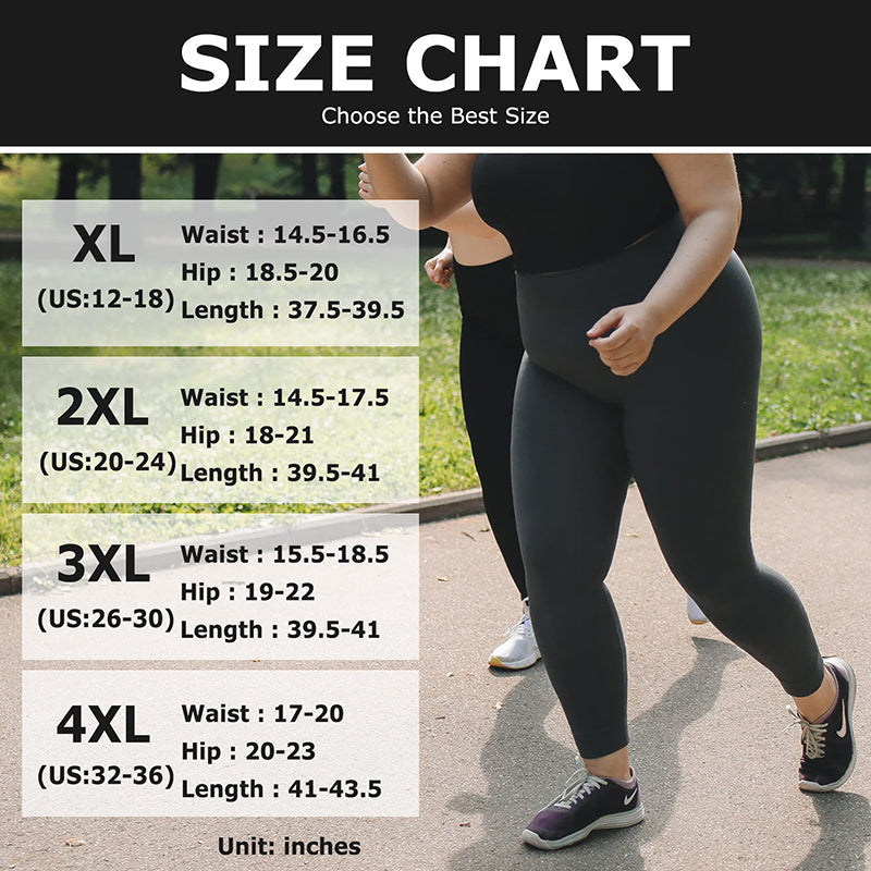 Buy YOLIX 2 Pack Plus Size Leggings with Pockets for Women, 2X 3X
