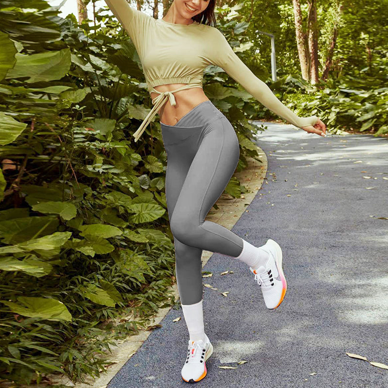 My Orders Placed My Account Deals of The Day Leggings for Women Tummy  Control Butt Lifting Leggings for Women with Pockets V Cross Running Gym  Biker Yoga Pants Black at  Women's