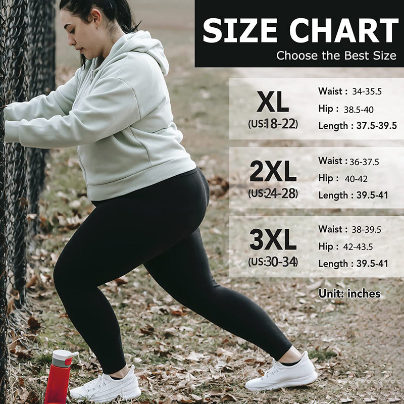 Leggings For Women Plus Size-High Waisted L-XL-3XL Tummy Control Soft Capri  Yoga Pants For Workout Running Dark Grey-Heather