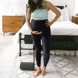 Aoliks Women Maternity Leggings Active Wear Pregnancy Pants Black