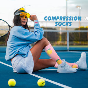 Aoliks 7 Pairs Woman Pattern Compression Socks 20-30 mmHG