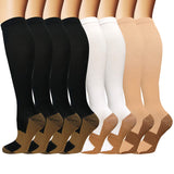 Aoliks 8 Pairs Woman Knee High Copper Compression Socks 15-20 mmHg