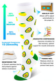 Aoliks Compression Socks Avocado Print Knee High (20-30mmHg)